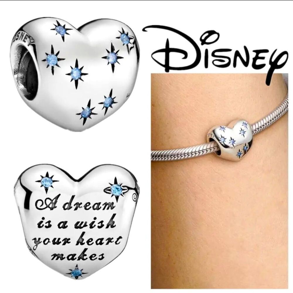 NWOT Cinderella Heart “A Dream Is A Wish Your Heart Makes” Disney x Pandora FIT
